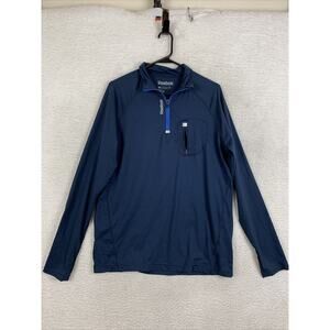 Reebok Blue M Pullover With Thumb Holes Lightweight Activewear Run Jog Gym